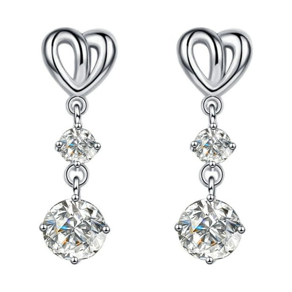 1-2cttw Moissanite Drop Earrings for Women D Color clarity VVS1 925 Sterling Silver Diamond Earrings Moissanite Dangle Earrings with Certificate