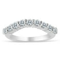 thumbnail image 1 of 1/2ctw Chevron Diamond Wedding Band in 10k White Gold, 1 of 3