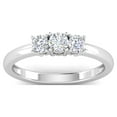 thumbnail image 1 of 1/2ctw Diamond Three Stone Anniversary Ring in 10k White Gold (G-H, I2-I3), 1 of 5