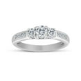 thumbnail image 1 of 1/2ctw Diamond Three Stone Ring With Side Stones in 10k White Gold, 1 of 3