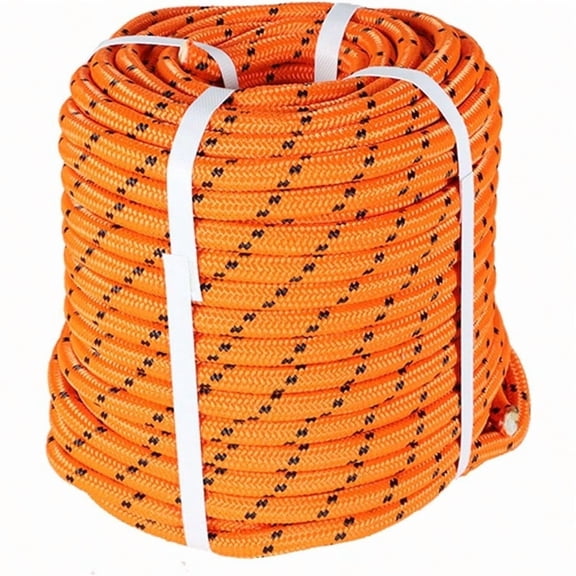 1/2in 150ft Orange Double Braided Cord Polyester Rope Heavy Duty Line For Tree Work Suitable Outdoor Use