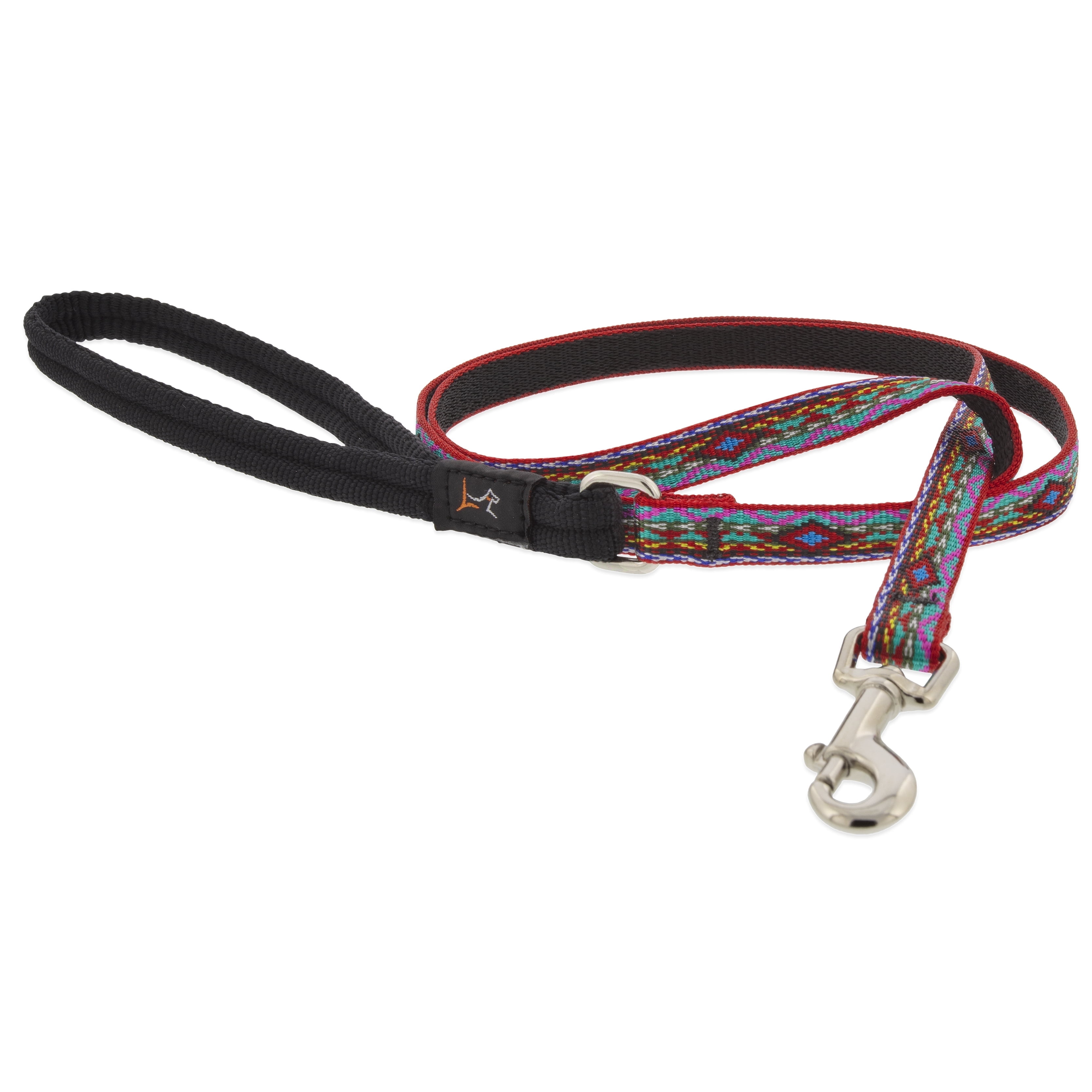 Dog Leash by Lupine 1/2" Wide El Paso Design 4-Foot Long with Padded Handle