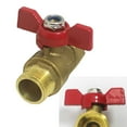 1/2in Garden Hose Ball Valve Adapter Coupling, Brass Garden Hose Shut