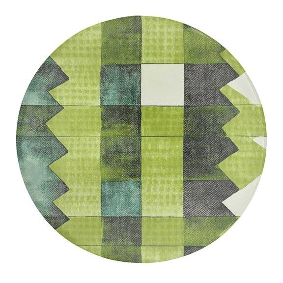 1.2in Glass Fridge Magnets In The Soft Magnet Non-Trace Convenient Practical Application Range Chartreuse Retro Houndstooth Hand-drawn Sketch_4 4 PCS