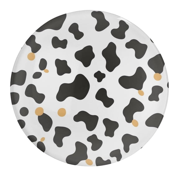 1.2in Glass Fridge Magnets In The Soft Magnet Non-Trace Convenient Practical Application Range Simple Cow Print Pattern, Vector Art Style_2 1 PCS