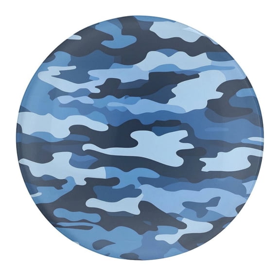 1.2in Glass Fridge Magnets In The Soft Magnet Non-Trace Convenient Practical Application Range Vector Camouflage Pattern Blue_1 1 PCS