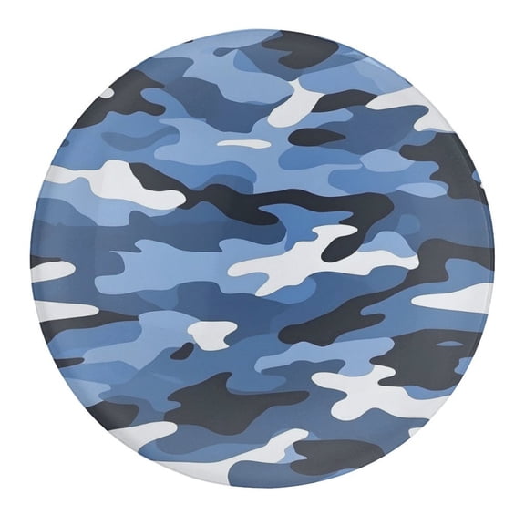 1.2in Glass Fridge Magnets In The Soft Magnet Non-Trace Convenient Practical Application Range Vector Camouflage Pattern Blue_2 1 PCS