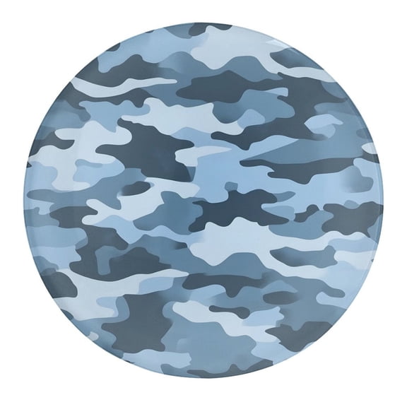 1.2in Glass Fridge Magnets In The Soft Magnet Non-Trace Convenient Practical Application Range Vector Camouflage Pattern Blue_3 1 PCS