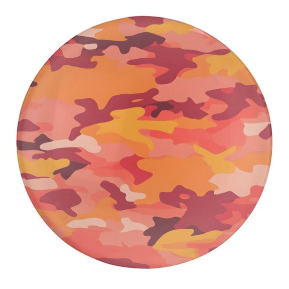 1.2in Glass Fridge Magnets In The Soft Magnet Non-Trace Convenient Practical Application Range Vector Camouflage Pattern Orange Red_1 1 PCS