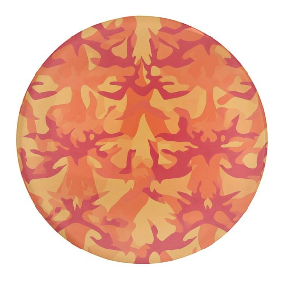 1.2in Glass Fridge Magnets In The Soft Magnet Non-Trace Convenient Practical Application Range Vector Camouflage Pattern Orange Red_2 1 PCS