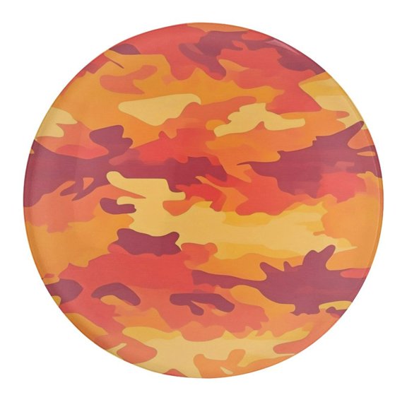 1.2in Glass Fridge Magnets In The Soft Magnet Non-Trace Convenient Practical Application Range Vector Camouflage Pattern Orange Red_4 1 PCS