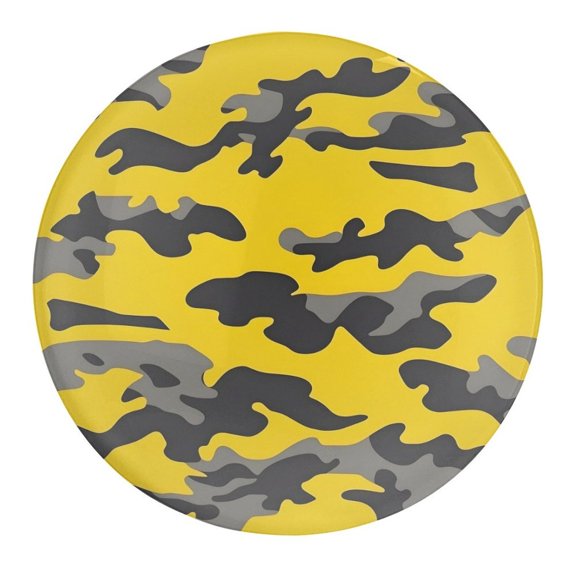 1.2in Glass Fridge Magnets In The Soft Magnet Non-Trace Convenient Practical Application Range Vector Camouflage Pattern Yellow_1 1 PCS