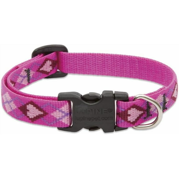 LupinePet Originals 1/2" Puppy Love 6-9" Adjustable Collar for Extra Small Dogs