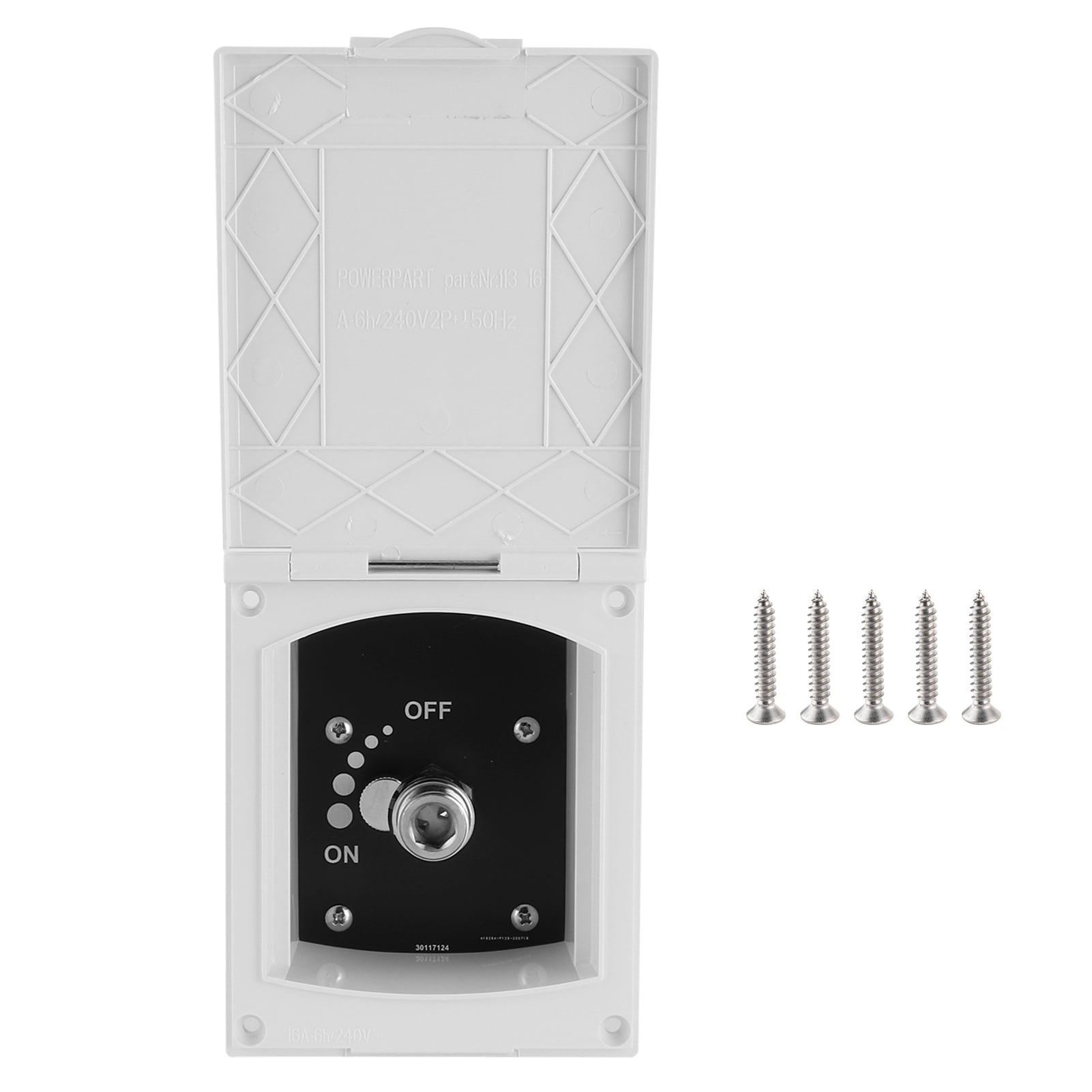 1/2in RV Exterior Shower Box Inlet and Outlet Interface White for Caravan RV Boat Motorhome