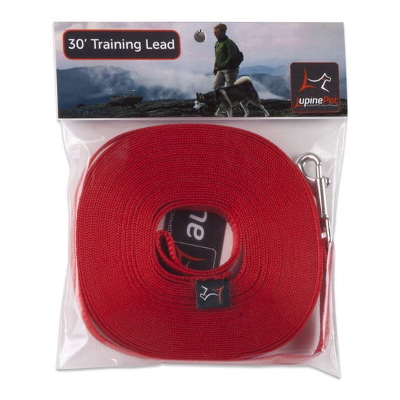 1/2in Red 30ft Dog Training Leash