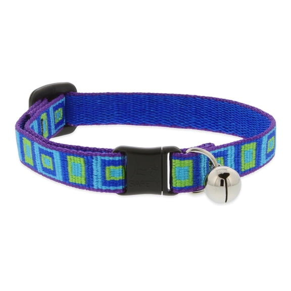 LupinePet Originals 1/2" Sea Glass Cat Safety Collar with Bell, 8-12"