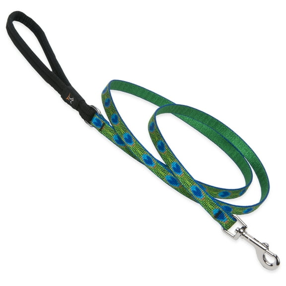 LupinePet Originals 1/2" Tail Feathers 6-foot Padded Handle Leash for Small Pets