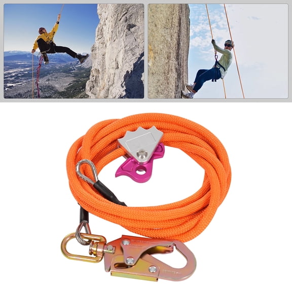 1/2in X 16ft Steel Core Lanyard Kit Flipline Climbing Swivel Snap Flip Line New For Overhead Workers, Roofers, Industrial Painters
