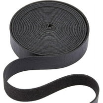 1/2inch Wide Faux Grain Buffalo Black Leather Strip 79inch Long Leather Stripper for Belts Wrapping Making Lacing