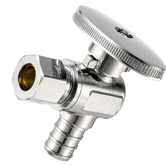 1/2inch x 3/8inch Compression Angles Stop Valves Replacement Barbs Crimp Angles Globes Valves Turn Water Shut Down Valve