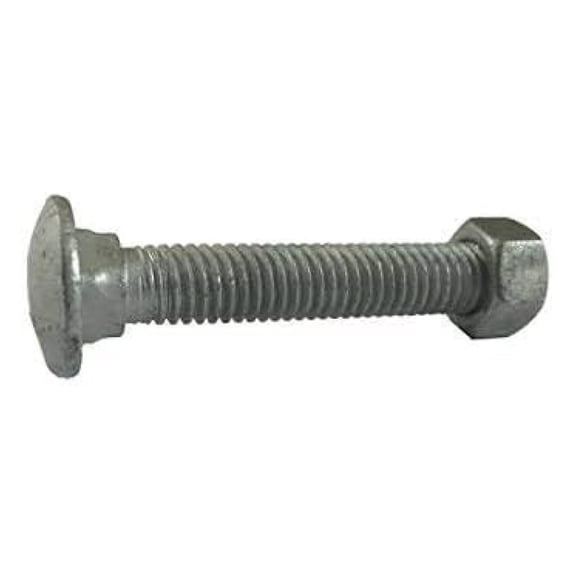 1/2inches-13 x 8inches Hot Dipped Galvanized Carriage Bolt w/Nuts, Quantity 25 - by ,
