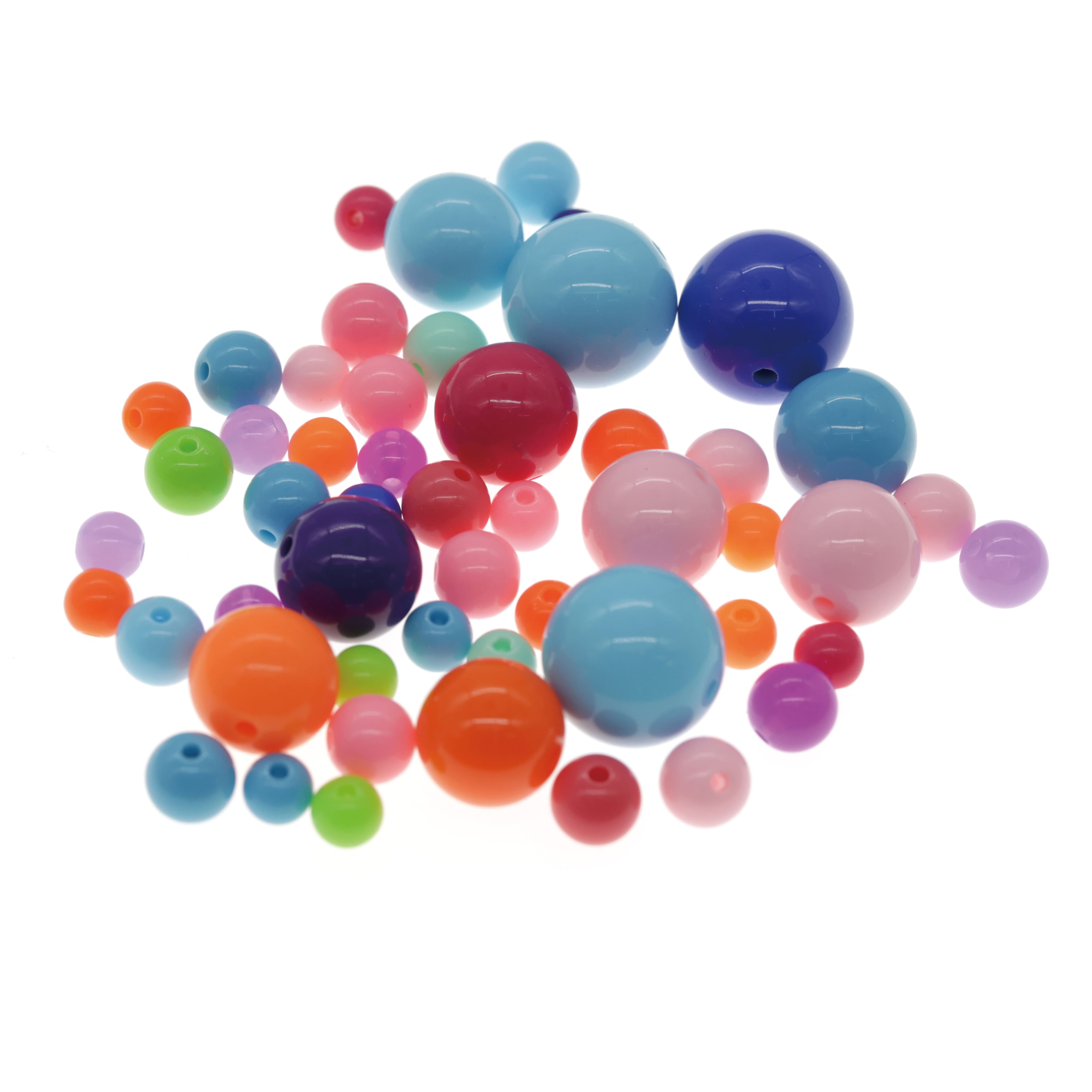 Assorted Round Plastic Beads