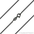 thumbnail image 1 of 1.2mm Flat Cable Link Italian Chain Necklace in .925 Sterling Silver w/ Black Rhodium PVD, 1 of 2