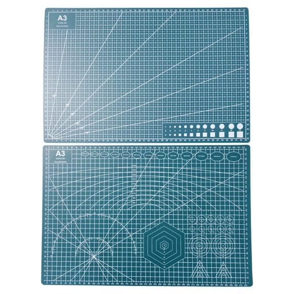 1.2mm PVC Cutting Mat with Grid, Single Side 8 Colors A3 Craft Mat for Sewing Quilting Paper, Self Healing Multi Purpose Cutting Board for Arts and Crafts
