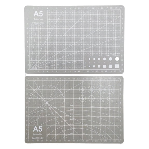 1.2mm PVC Cutting Mat with Grid, Single Side 8 Colors A5 Craft Mat for Sewing Quilting Paper, Self Healing Multi Purpose Cutting Board for Arts and Crafts