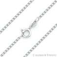 thumbnail image 1 of 1.2mm Rounded Mirror-Box Link Italian Chain Necklace in .925 Sterling Silver w/ Rhodium, 1 of 2
