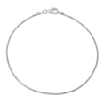 thumbnail image 1 of 1.2mm Solid .925 Sterling Silver Square Box Chain Bracelet, 7 inches, 1 of 7
