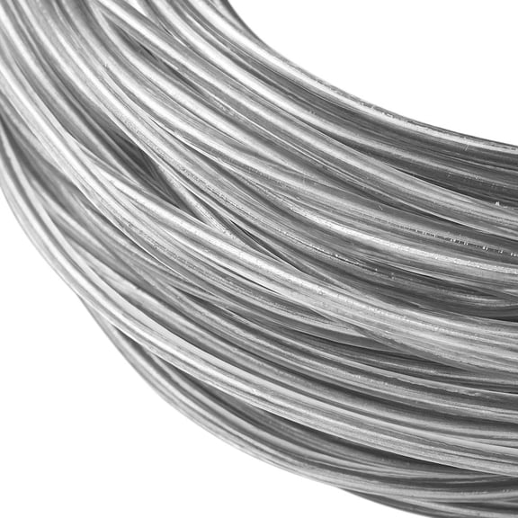 1.2mm Transparent PVC Plastic Covered Aluminum Wire 100FT Bendable Aluminum Craft Wire for Hair Bows Shaping Brim Hat and Other Crafts Project (3mm in Total Thickness) Platinum