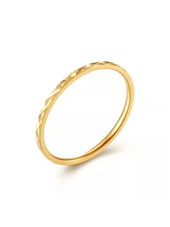 1.2mm Ultra-fine Tail Band Womens Stainless Steel Wedding Engagement Ring Sz 4-9