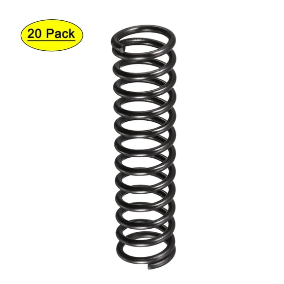 1.2mm Wire Dia 10mm Outer Diameter 40mm Long Compression Springs Black 20Pcs