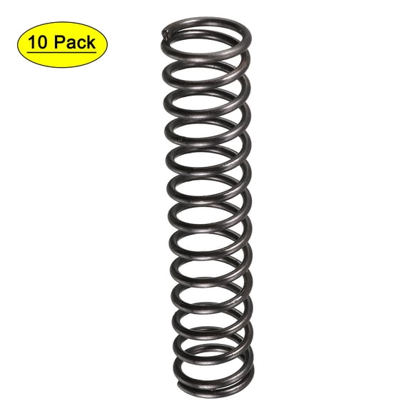 1.2mm Wire Dia 11mm Outer Diameter 50mm Length Compression Spring Black 10Pcs