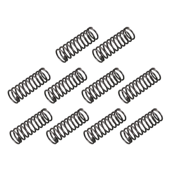 1.2mm Wire Dia 12mm Outer Diameter 35mm Length Compression Spring Black 10Pcs