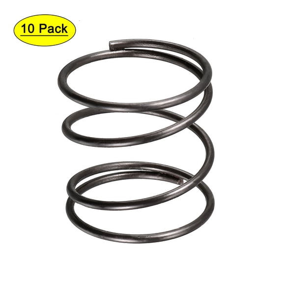 1.2mm Wire Dia 20mm Outer Dia 20mm Long Compression Spring Black 10Pcs