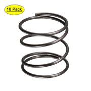 1.2mm Wire Dia 20mm Outer Dia 20mm Long Compression Spring Black 10Pcs