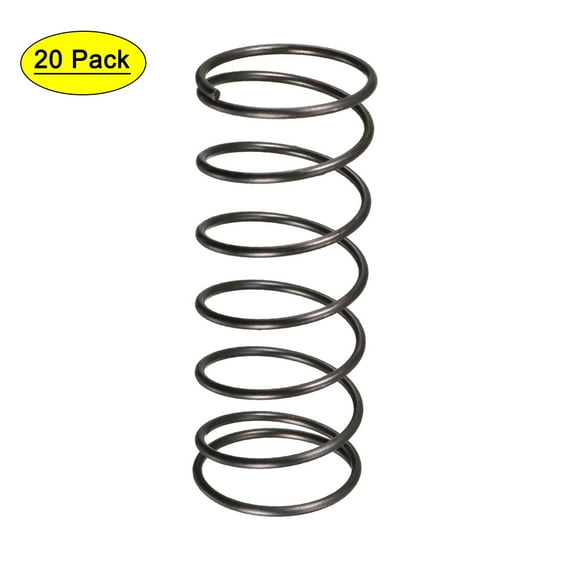 1.2mm Wire Dia 20mm Outer Diameter 50mm Long Compression Springs Black 20Pcs