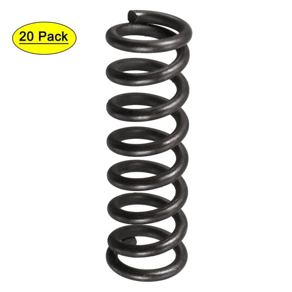 1.2mm Wire Dia 8mm Outer Diameter 25mm Long Compression Spring Black 20Pcs