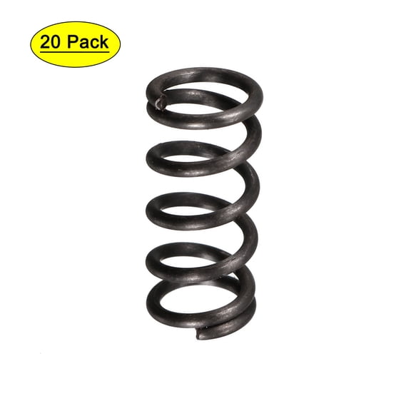 1.2mm Wire Dia 9mm Outer Diameter 20mm Long Compression Springs Black 20Pcs