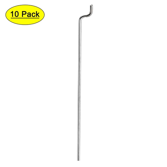 1.2mm x 340mm (13.3 inch) Steel Z Pull/Push Rods Parts for RC Airplane Plane Boat Replacement Pack of 10