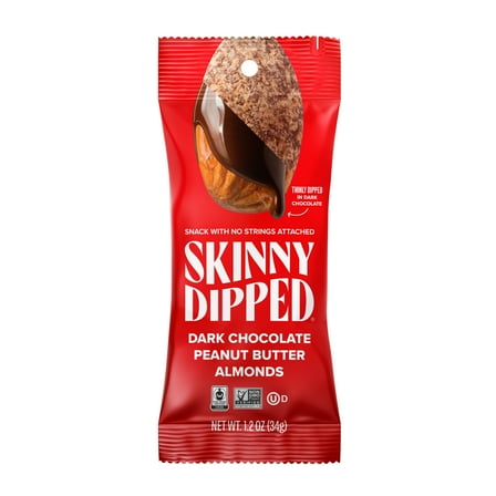 1.2oz Dark Chocolate Peanut Butter SkinnyDipped Almonds