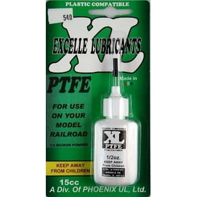 1/2oz. PTFE (Teflon) Plastic Compatible Lubricant for Sliding Parts, Coupler Faces & etc.