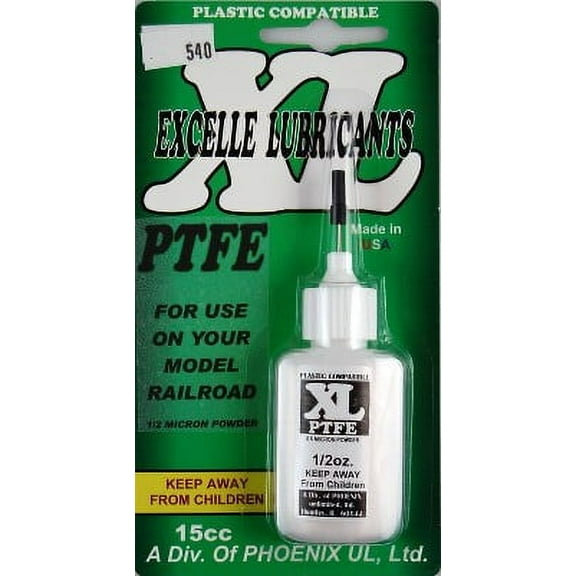 1/2oz. PTFE (Teflon) Plastic Compatible Lubricant for Sliding Parts, Coupler Faces & etc.