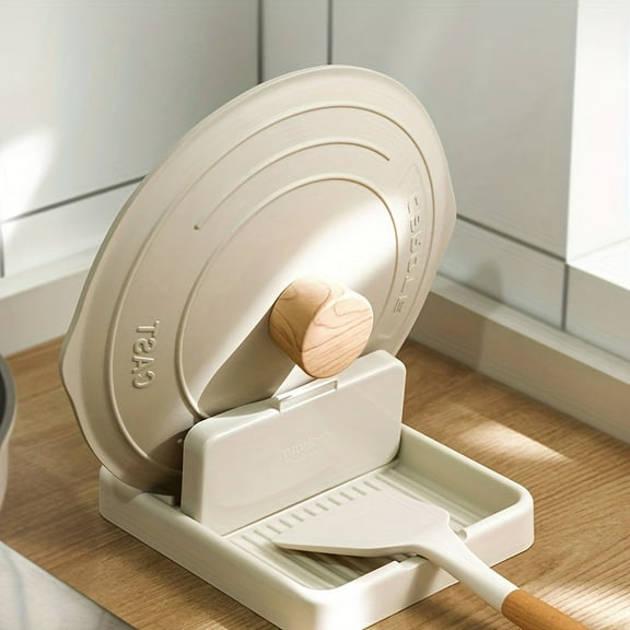 1/2pc Foldable Pot Lid Holder, Spoon Rest For Stove Top, Heat-Resistant Cover Holder For Kitchen Counter, Cooking Utensils Rack For Spoons, Ladles, Tongs, Forks, Kitchen Accessories