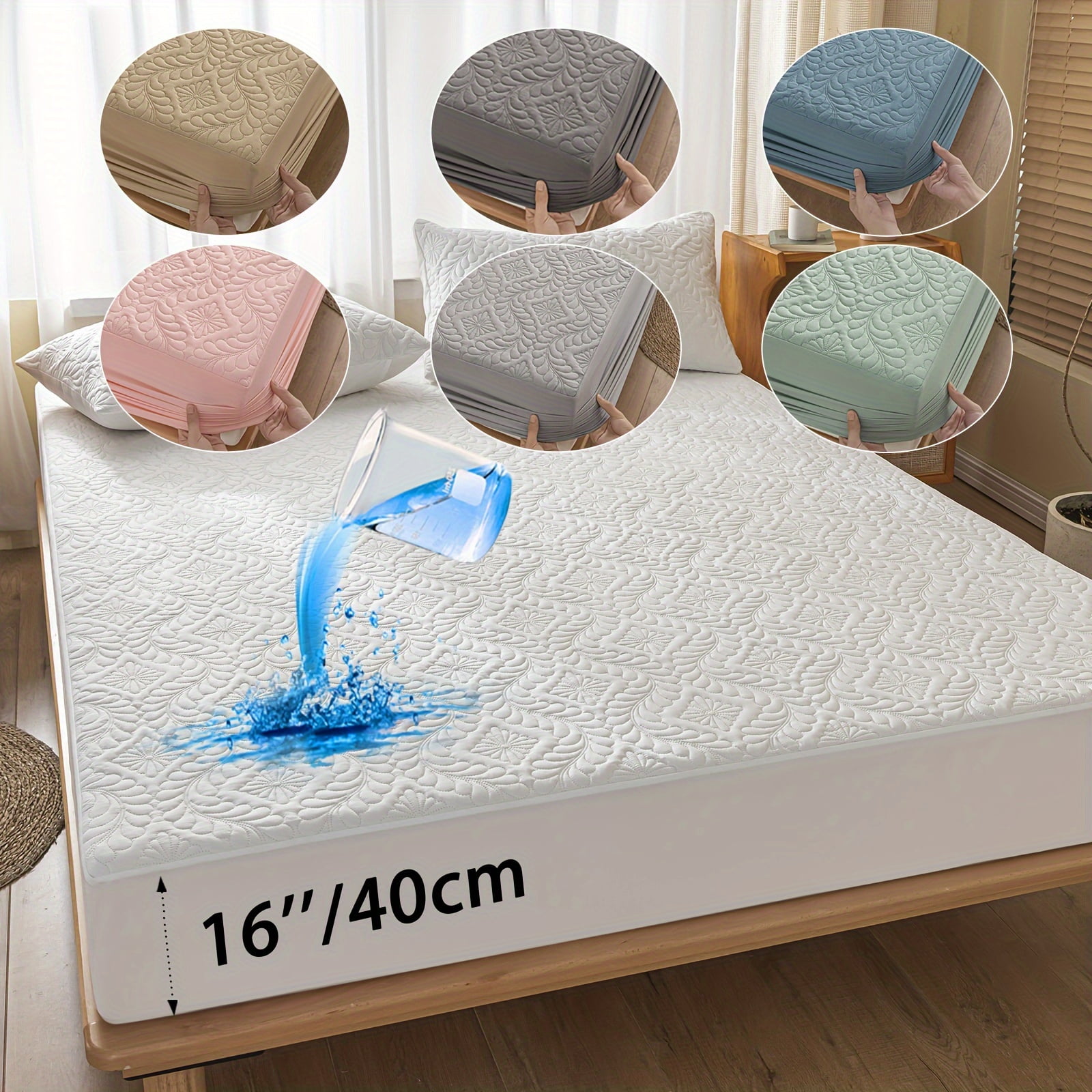 1/2pcs 100 Waterproof Mattress Protector Pillowcases, 3D Air Bamboo