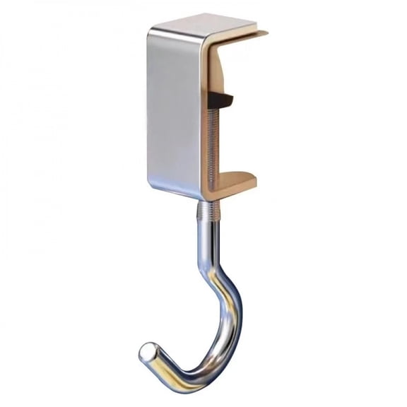 1/2pcs 360 ° Rotatable Steel Table Hooks - Detachable, Non-Destructive Installation for Office Desks, School Dormitories