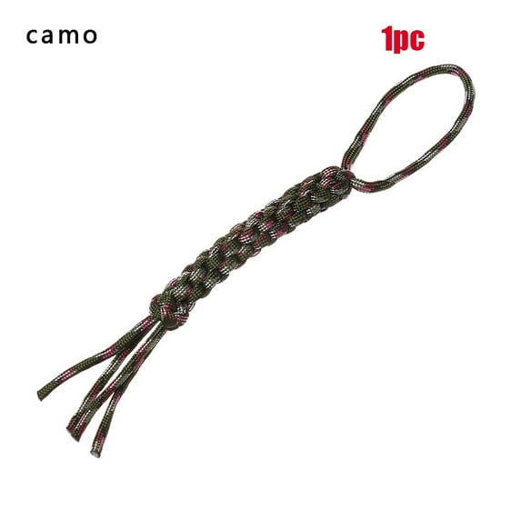1/2pcs 7 strands Keychain DIY Tools Ornaments Falling Paracord Rope Camping Corn Knot Knife Pendant Nylon Chain Tool Survival Ropes CAMO 1PC