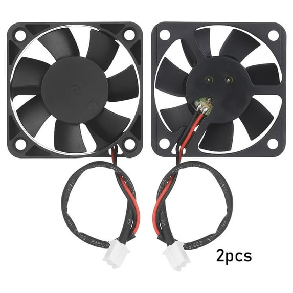 1/2pcs Black color 5010 12V with PC 2-pin Small DC Brushless Fan CPU System Heatsink Cooling Cooler Mini Computer Fans 2PCS
